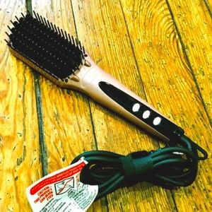 MiroPure Ceramic Ionic Straightener Brush (Pink)